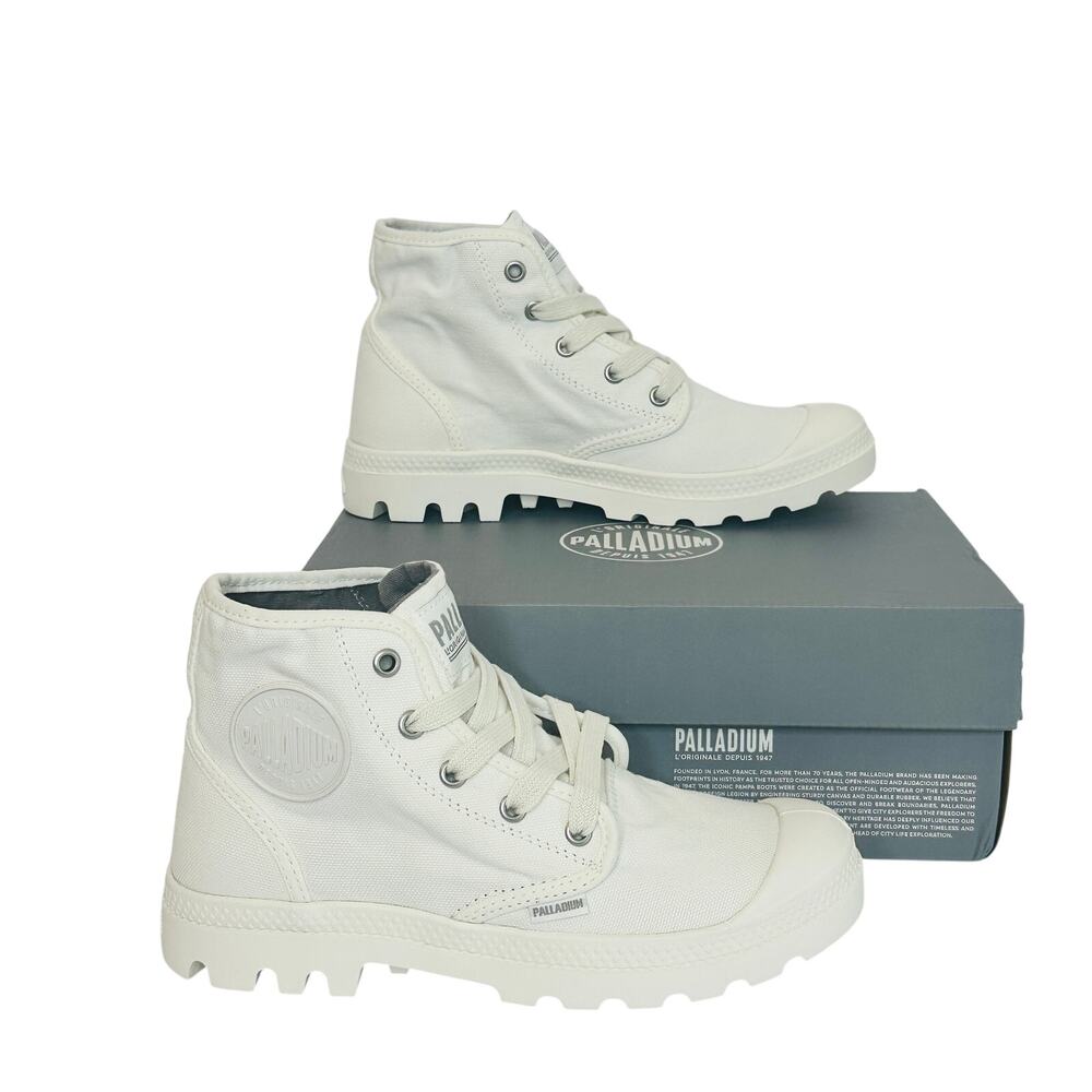 Palladium Pampa Hi Star White Boots Women’s 7 New - NIB - Picture 2 of 10